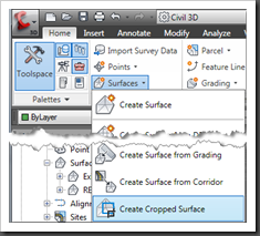 Autodesk Civil 3D 2011 Ribbon Autodesk Civil 3D Surface Style