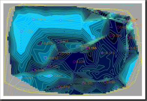 Autodesk Civil 3D Surface Comparison Hydro coloration