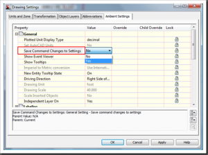 Civil 3D General Drawing Settings