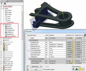 Inventor Derived Parameters