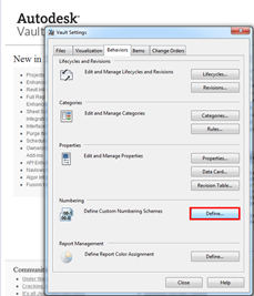 Autodesk Vault Professional 2012 Numbering