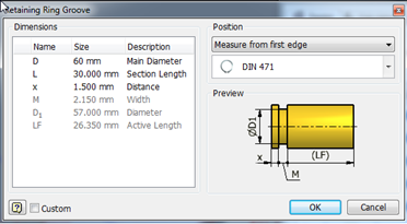 Autodesk Inventor Professional 2012 Shaft Generator Retaining Ring