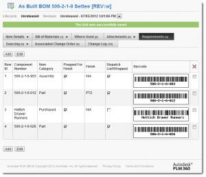 You can add Check Boxes to Grid Tab fields