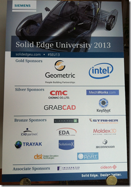 Solid Edge University 2013 Sponsor Solid Edge University 2013 Sponsor