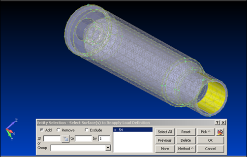 Siemens FEMAP Select Tangent Surfaces Load