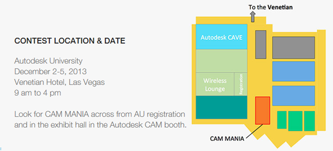 CAM MANIA at Autodesk 2013 map