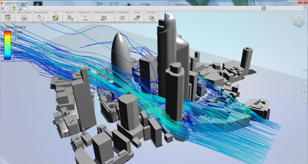 Autodesk Revit Flow Design City high rise simulation