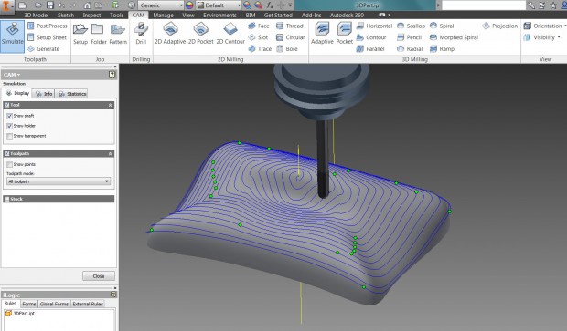 3D Toolpath in InventorHSM