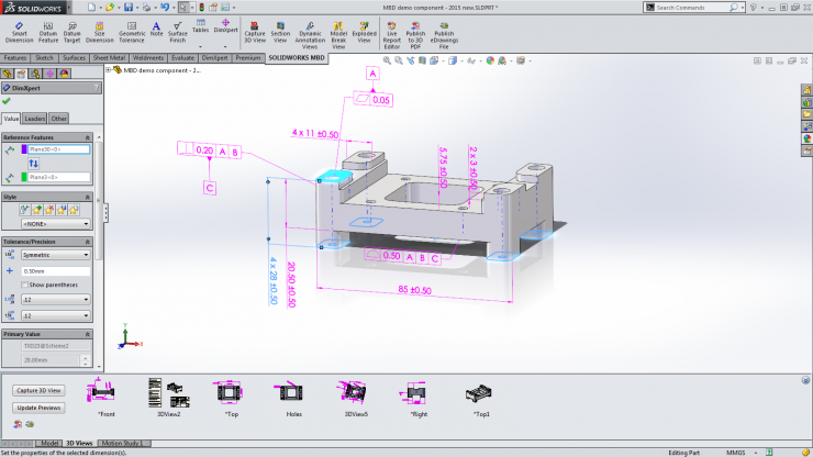 Solidworks MBD Screen Shot