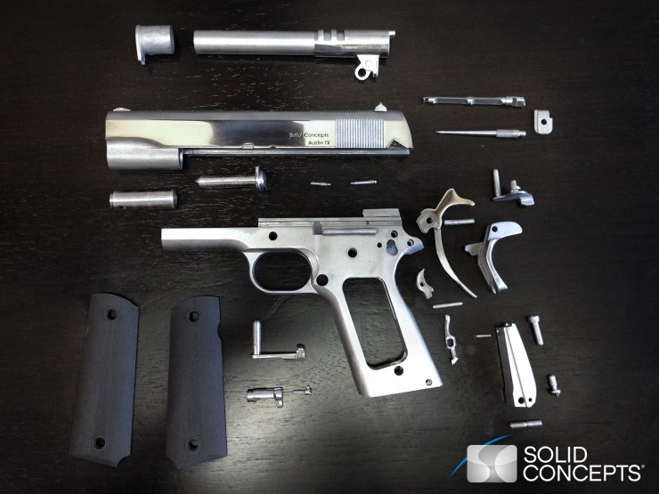 Solid Concepts 3D Printed Metal 1911 Gun Components