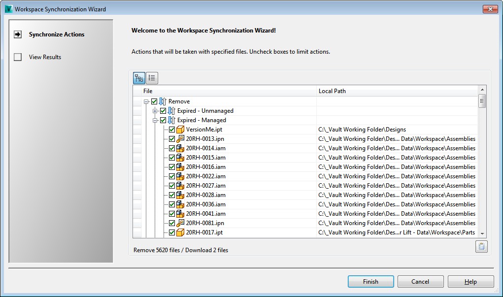 Autodesk Vault 2014 - Command Line Workspace Sync Works!