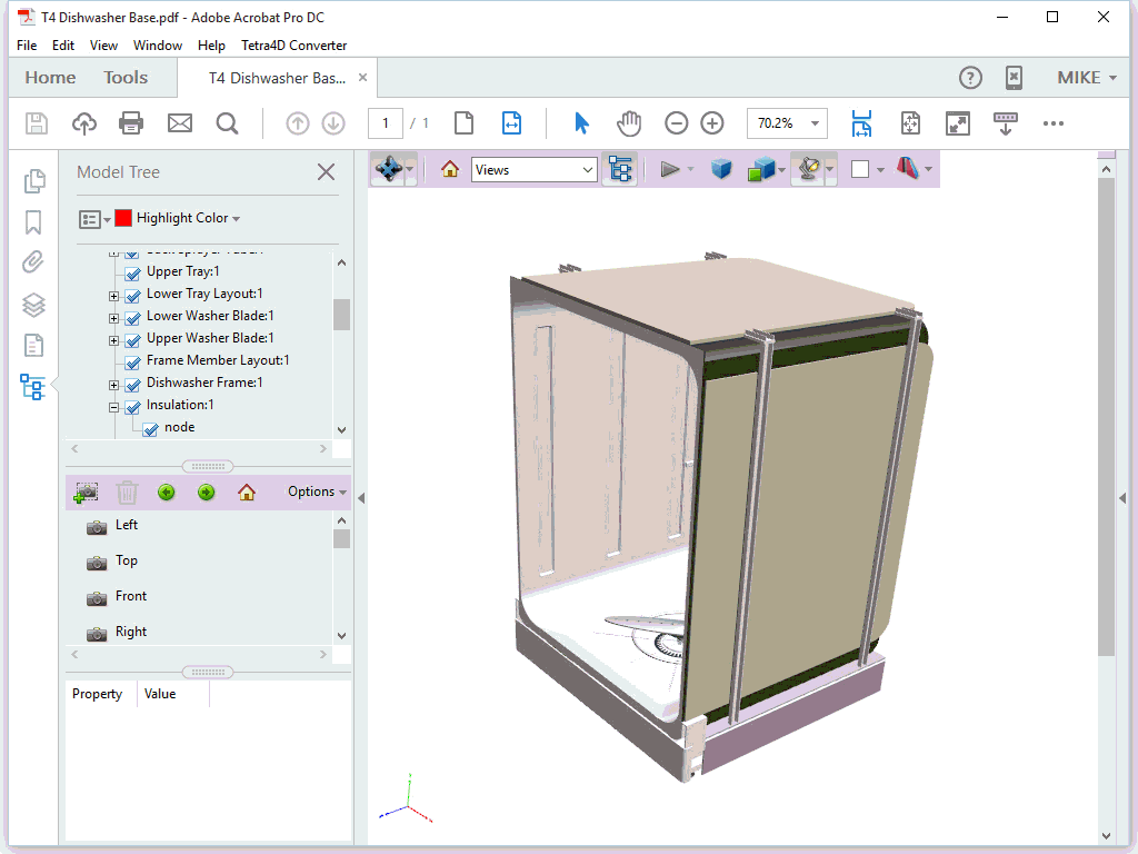 Tetra4D 3D PDF Converter Basic Model Navigation