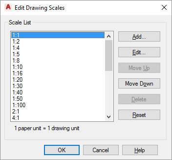 AutoCAD Edit Drawing Scales