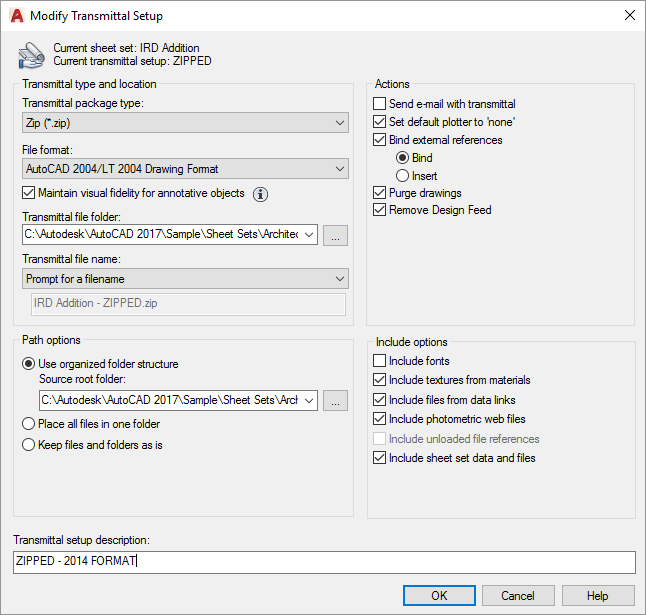 AutoCAD-Sheet-Sets-Modify-Transmittal-Setup