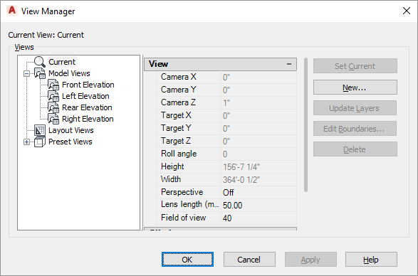 AutoCAD View Manager