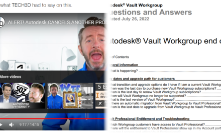 Autodesk Announces Vault Workgroup is Discontinued