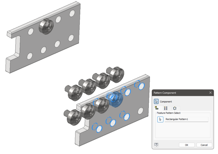 Wonky position of associative assembly pattern.