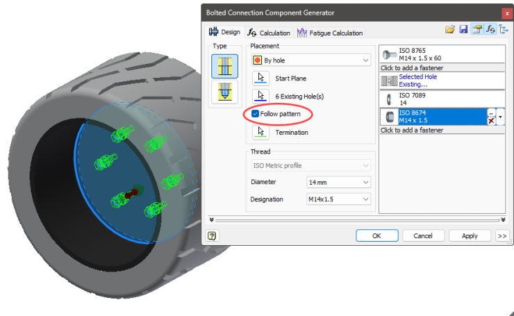 Bolted Connection Follow Pattern
